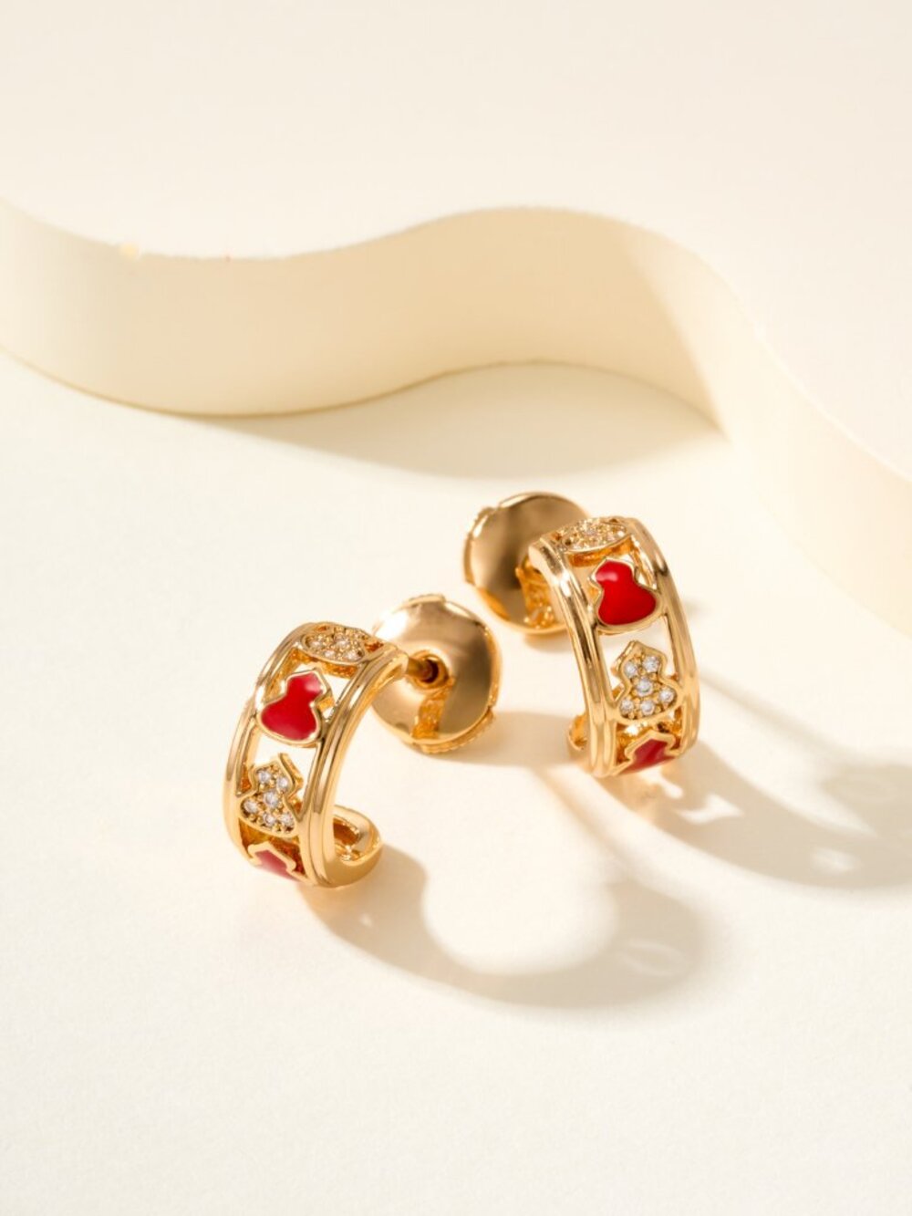 Qeelin Rose Gold Diamond Gourd Earrings